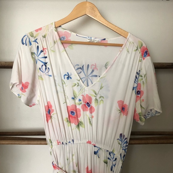 GAP floral rayon faux-wrap midi sundress - Picture 3 of 7